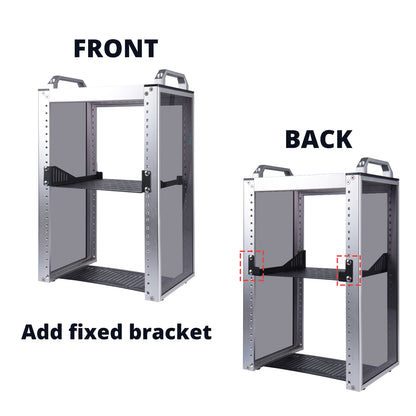 DeskPi RackMate Accessories Rack Shelf 10 inch 1U Rack for T0/T1 Server Cabinet
