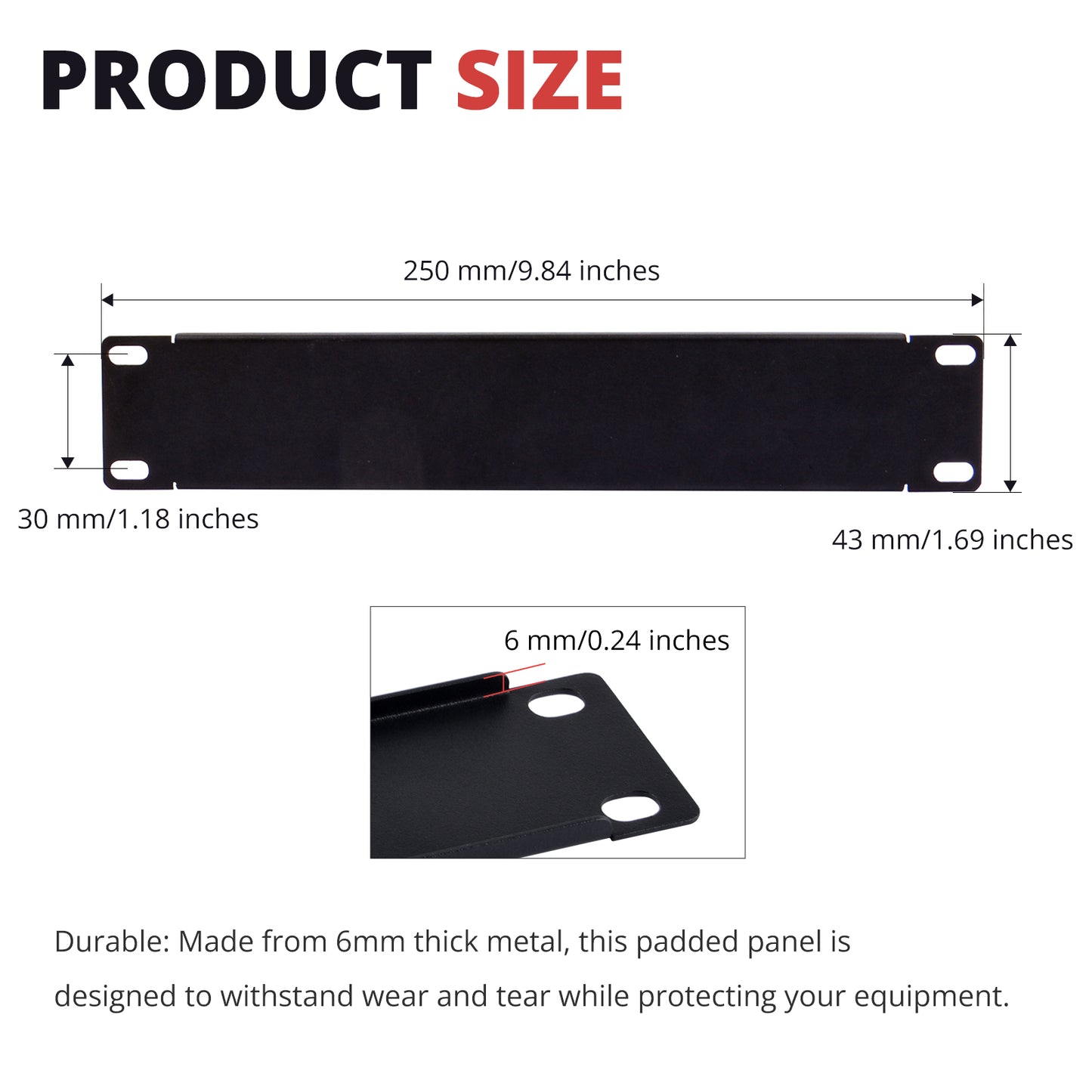 DeskPi RackMate Accessories Blank Panel 10 inch 1U Rack