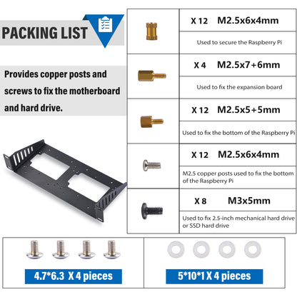 DeskPi RackMate Accessories SBC Shelf 10 inch 1U Rack