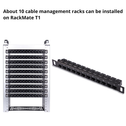 DeskPi Rackmate Accessories 12 Port Patch Panel, 10inch 0.5U CAT6 Network Patch Panel