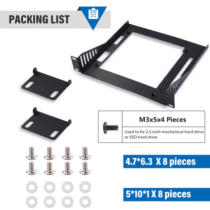 DeskPi RackMate Accessories Mini ITX Shelf 10 inch 1U Rack