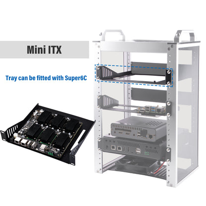 DeskPi RackMate Accessories Mini ITX Shelf 10 inch 1U Rack