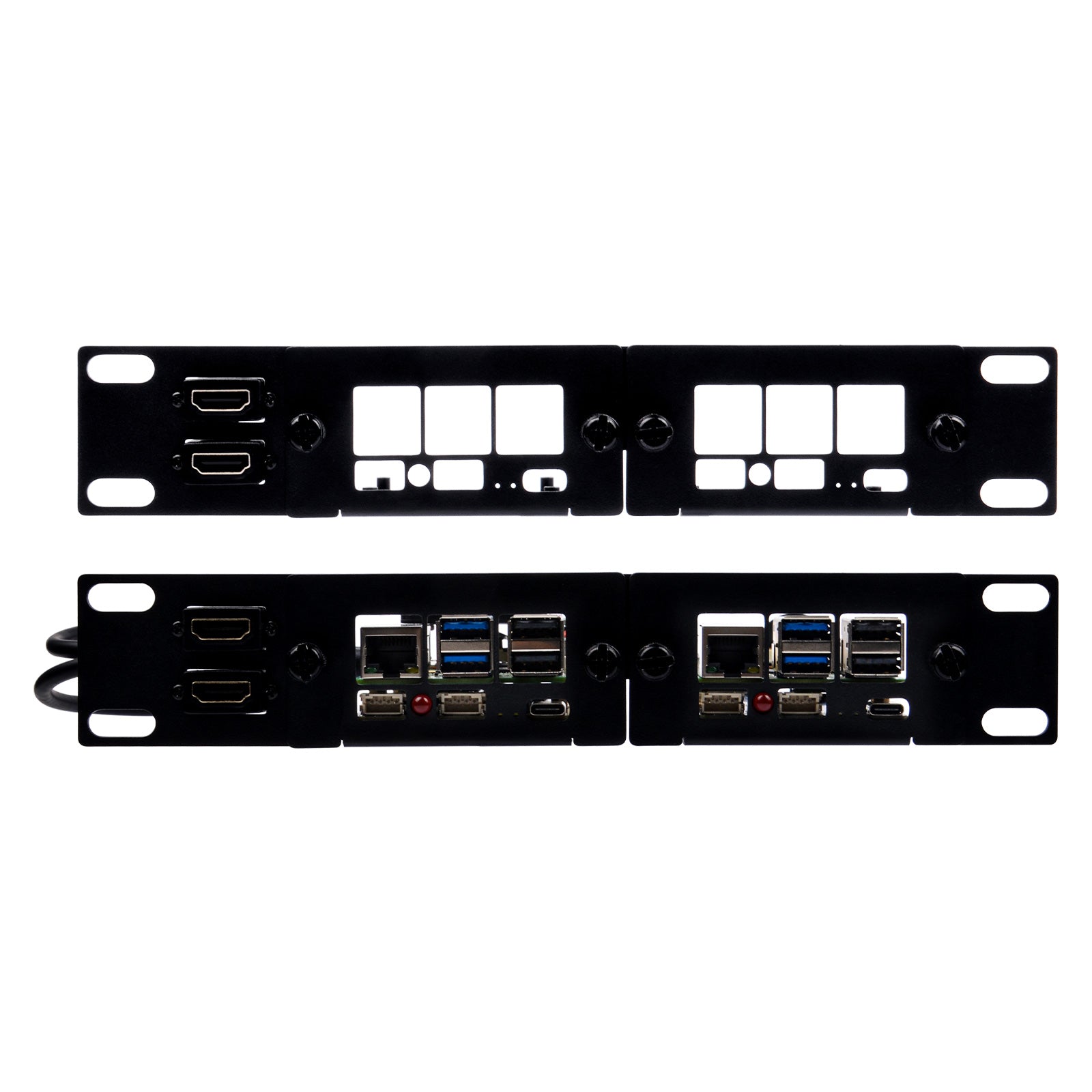 DeskPi Rackmate 10-inch 1U Rack Mount with 2 PCIE NVME Boards for Rasp ...