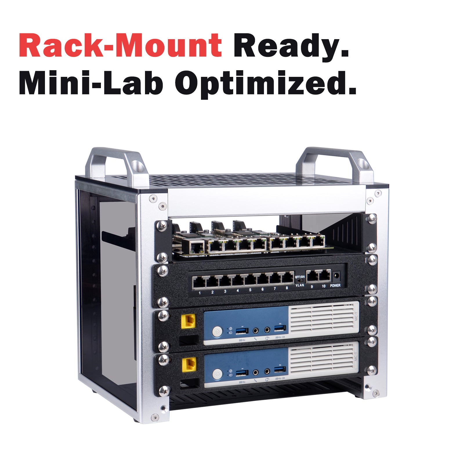 DeskPi Super4C Raspberry Pi CM5 Cluster Mini-ITX Board, ESP32