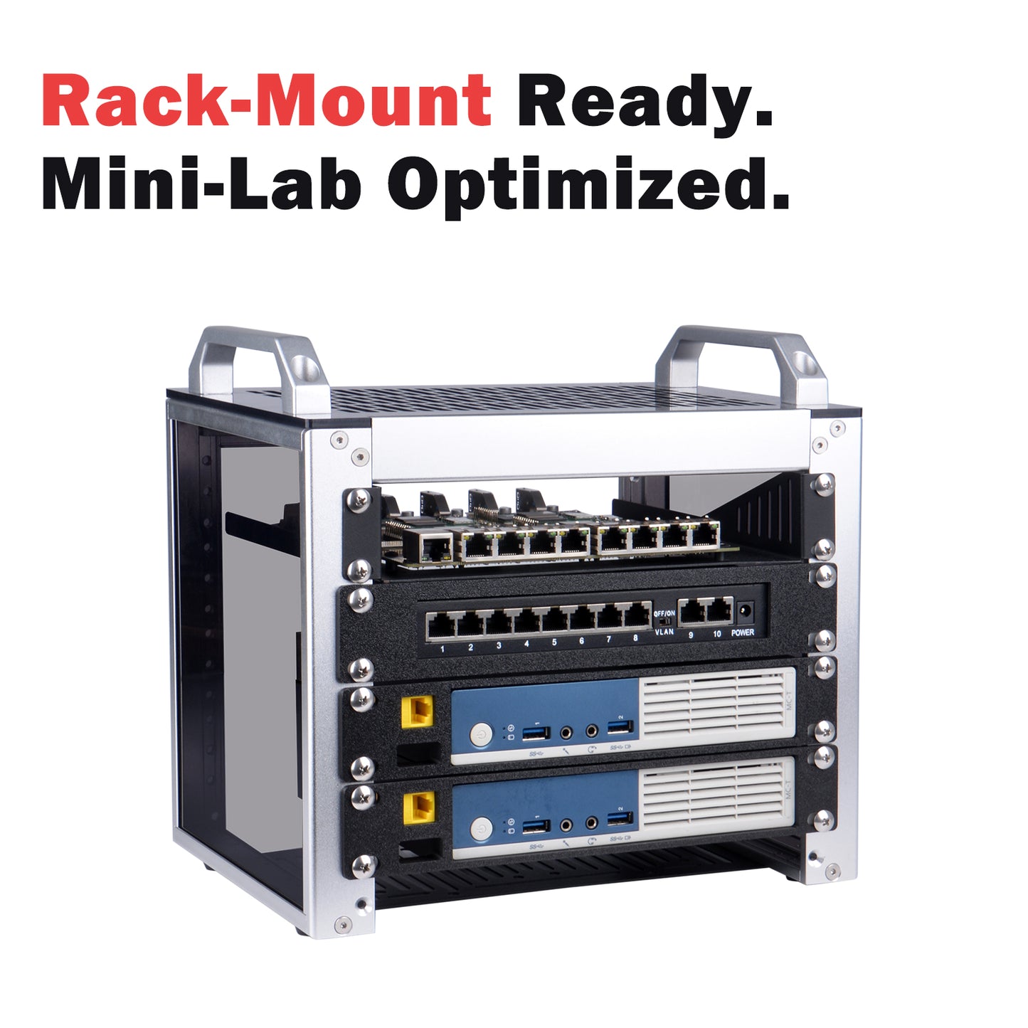 DeskPi Super4C Raspberry Pi CM5 Cluster Mini-ITX Board, ESP32-WROOM-32E-N4 Module, Supports 2.4GHz Wi-Fi + Bluetooth, Power Supply Included
