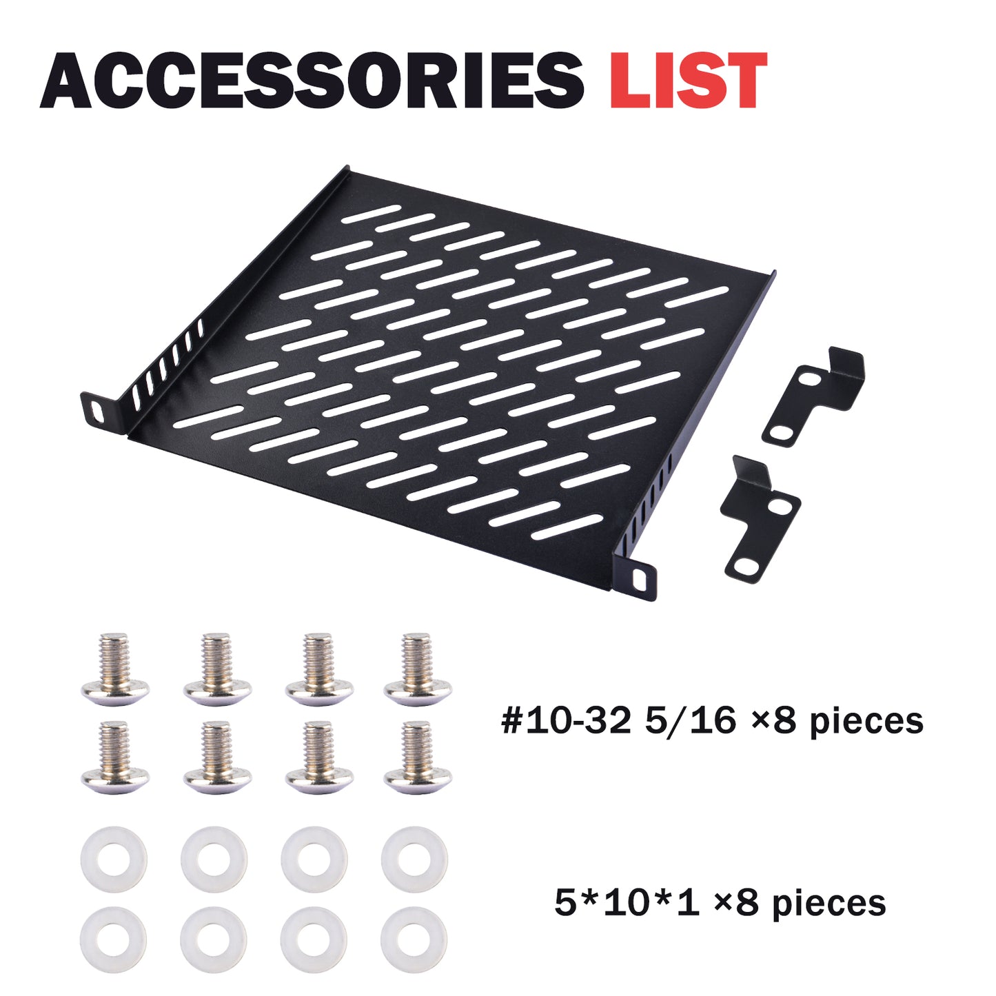 DeskPi RackMate Accessories Rack Shelf 10 inch 0.5U Rack for T0/T1 Server Cabinet