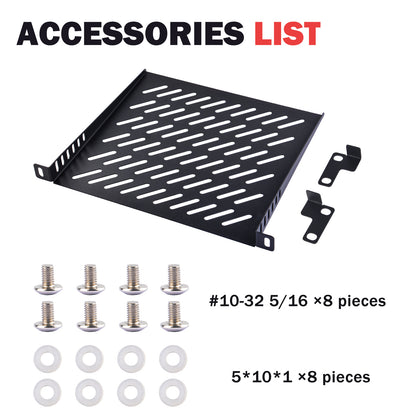 DeskPi RackMate Accessories Rack Shelf 10 inch 0.5U Rack for T0/T1 Server Cabinet