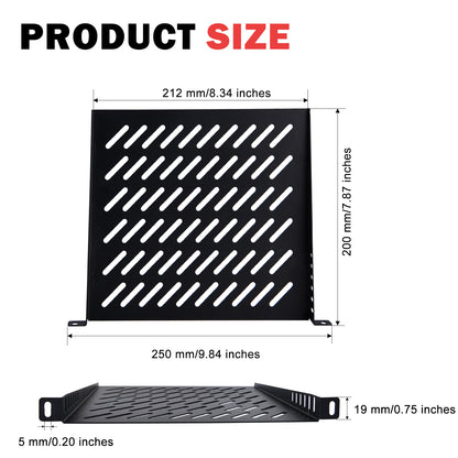 DeskPi RackMate Accessories Rack Shelf 10 inch 0.5U Rack for T0/T1 Server Cabinet