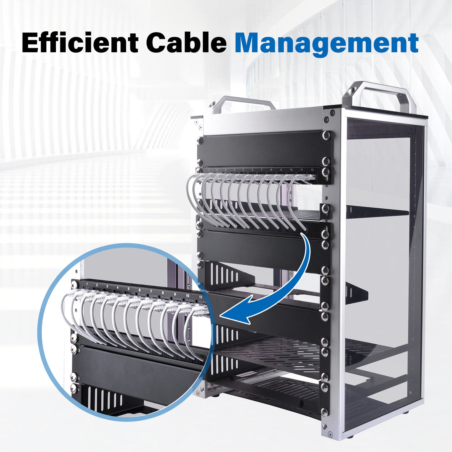 DeskPi 10 inch 0.5U Rack Cable Entry Panel with Brush Strip