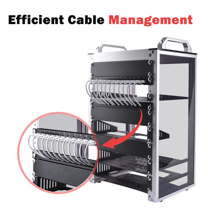 DeskPi 10 inch 0.5U Rack Cable Entry Panel with Brush Strip