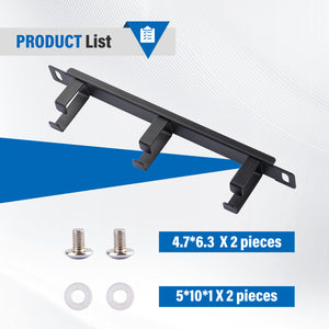 DeskPi 10inch Server Rack 0.5U Rack Cable Management Panel-with 3 D-Rings