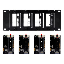 DeskPi Rackmate 10 inch 2U Rack Mount with 4 PCIE NVME Boards for Rasp ...