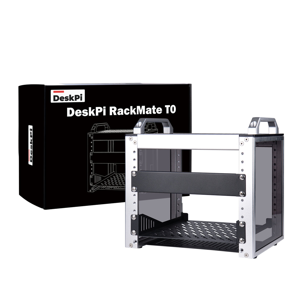 Desktop Pi Server Rack DeskPi RackMate T0 Rackmount, 10 Inch 4U Server Cabinet for Network, S ...