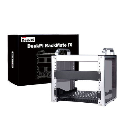 DeskPi RackMate T0 Rackmount, 10 Inch 4U Server Cabinet for Network, Servers, Audio, and Video Equipment
