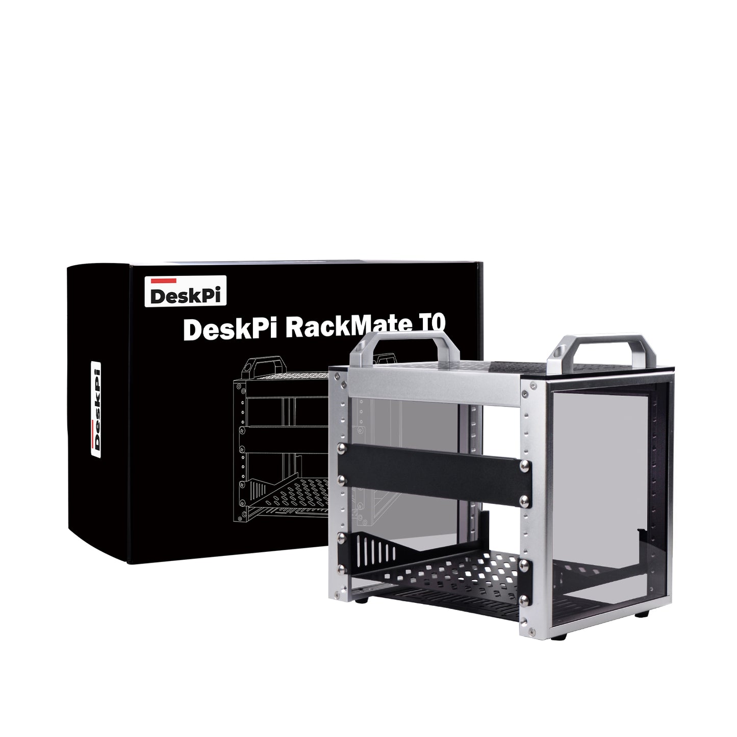 DeskPi RackMate T0 Rackmount, 10 Inch 4U Server Cabinet for Network, Servers, Audio, and Video Equipment