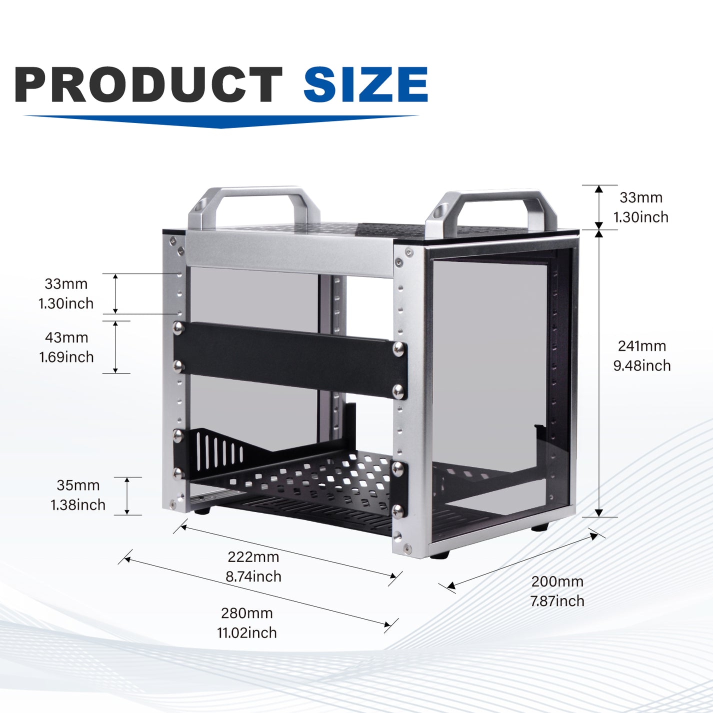 DeskPi RackMate T0 Rackmount, 10 Inch 4U Server Cabinet for Network, S ...
