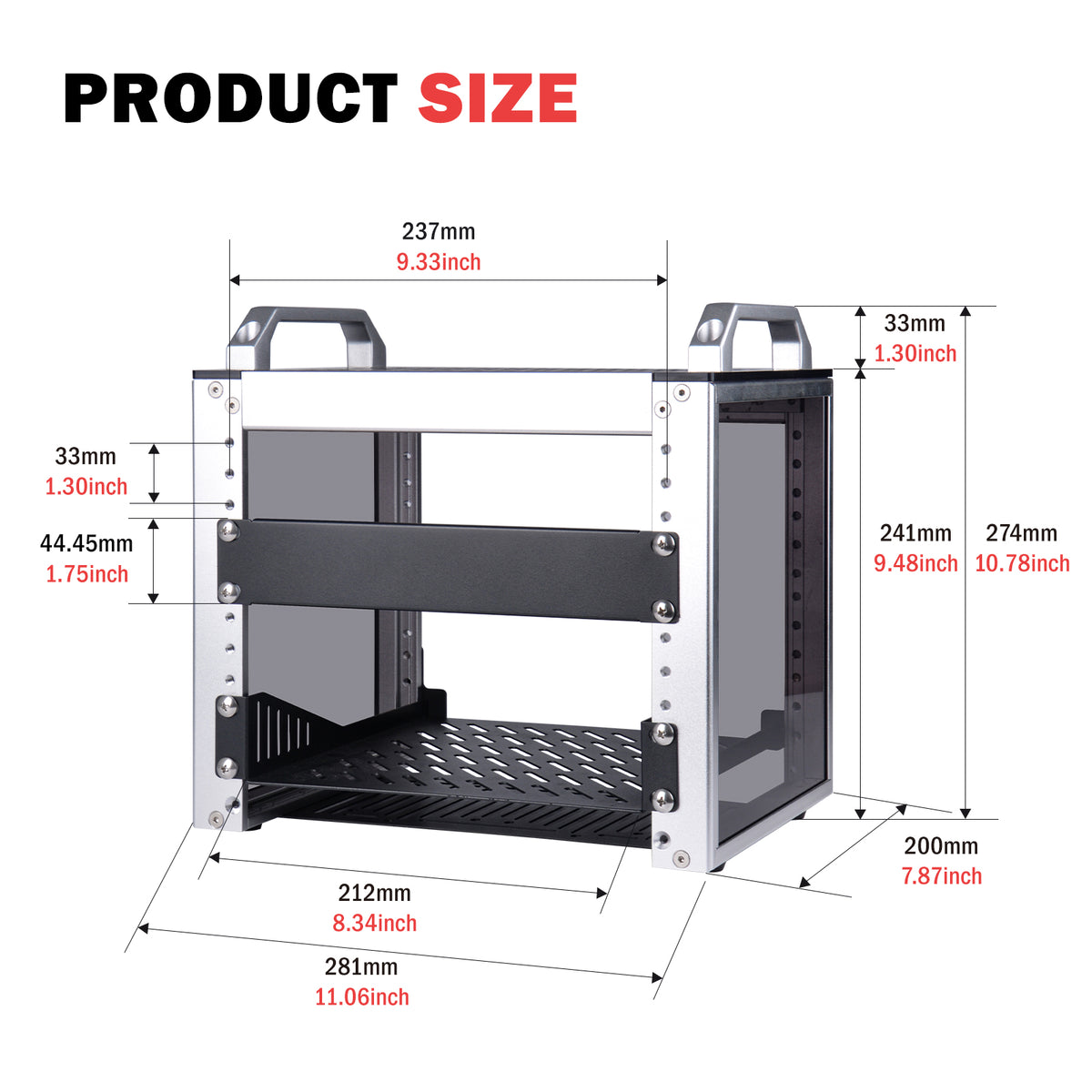 Desktop Pi Server Rack DeskPi RackMate T0 Rackmount, 10 Inch 4U Server Cabinet for Network, S ...