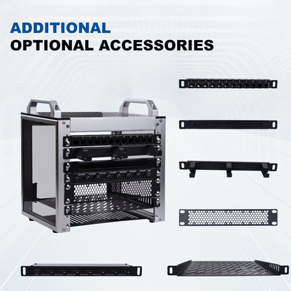 DeskPi RackMate T0 Rackmount, 10 Inch 4U Server Cabinet for Network, Servers, Audio, and Video Equipment