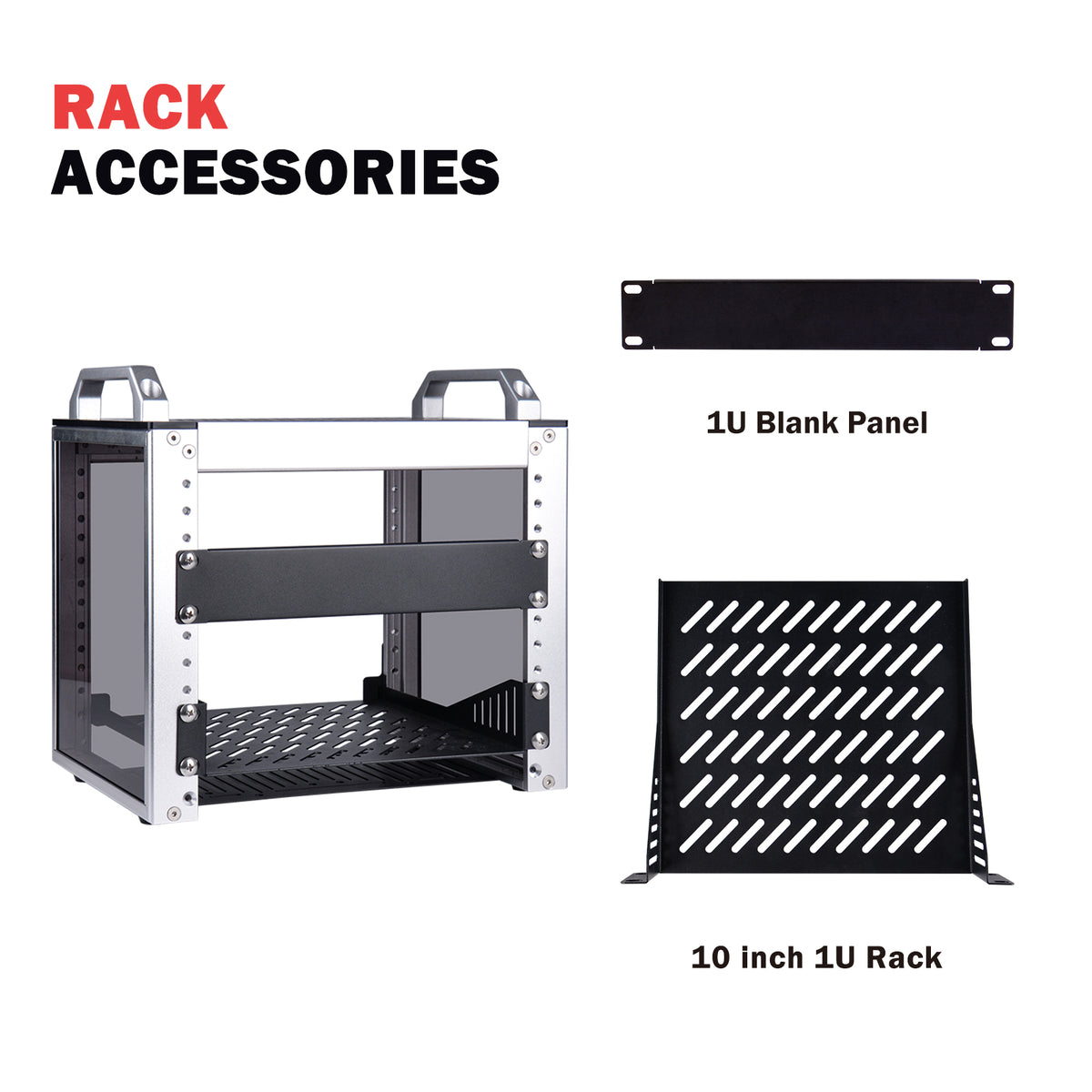 DeskPi RackMate T0 Rackmount, 10 Inch 4U Server Cabinet for Network, S ...