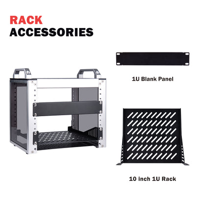 DeskPi RackMate T0 Rackmount, 10 Inch 4U Server Cabinet for Network, Servers, Audio, and Video Equipment