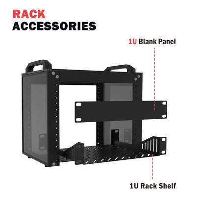 DeskPi RackMate T0 Black Version Rackmount, 10-inch 4U Server Cabinet for Network, Servers, Audio and Video Equipment