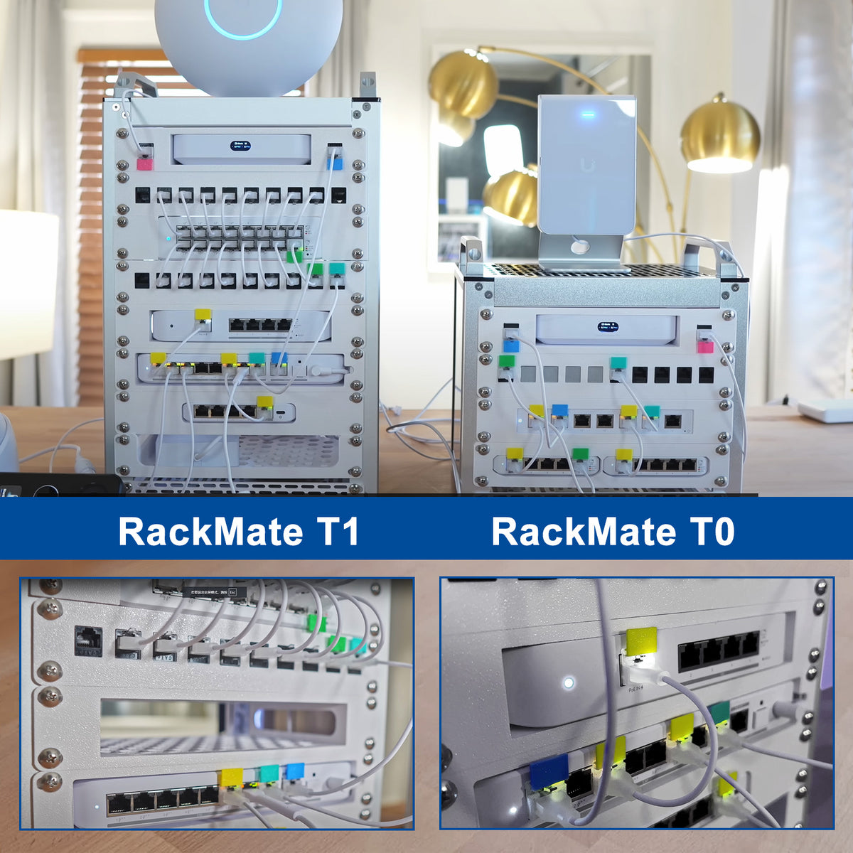 Desktop Pi Server Rack DeskPi RackMate T0 Rackmount, 10 Inch 4U Server Cabinet for Network, S ...