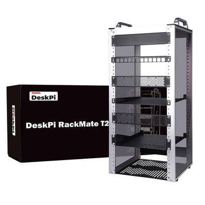 DeskPi RackMate T2 Rackmount, 12U Server Cabinet for Network, Servers, Audio, and Video Equipment