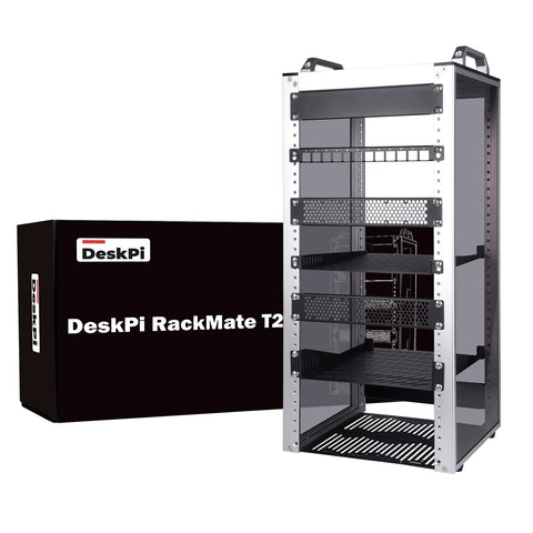 DeskPi RackMate T2 Rackmount, 12U Server Cabinet for Network, Servers, Audio, and Video Equipment