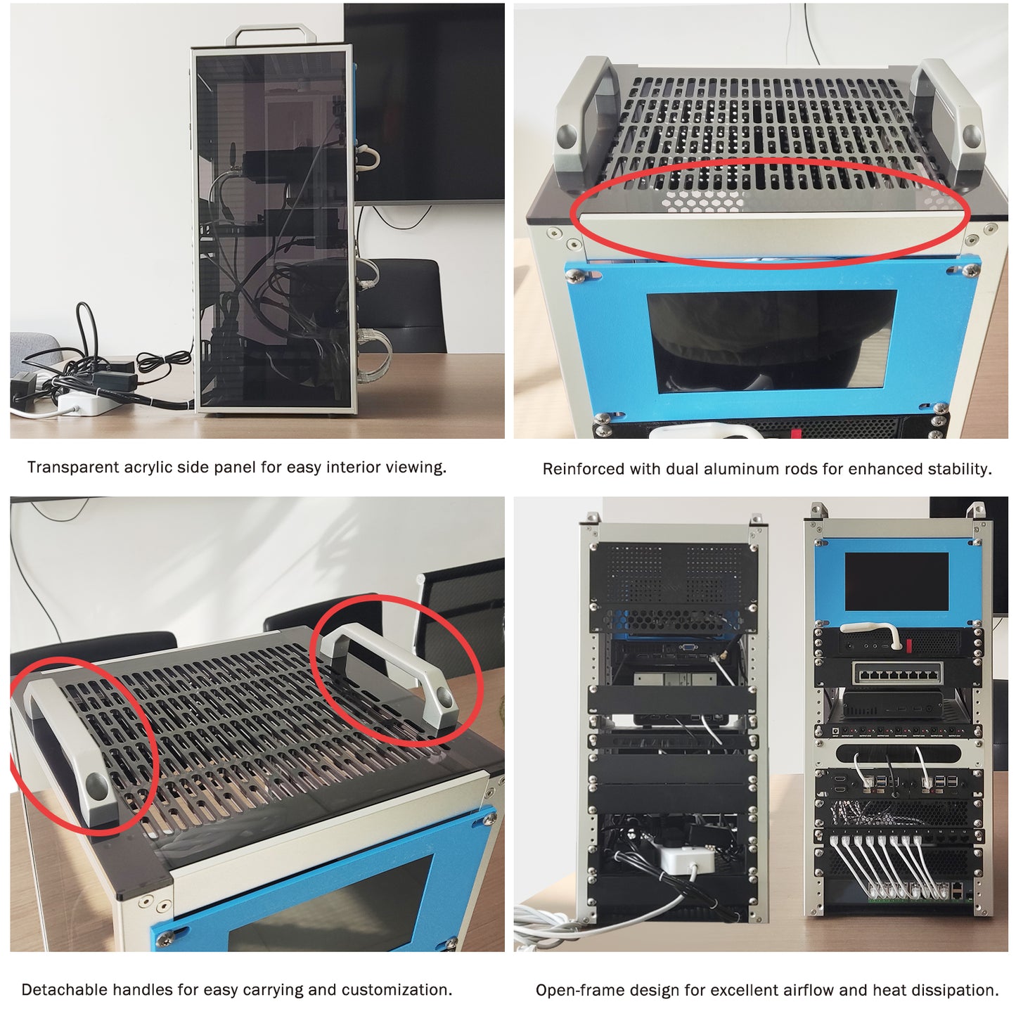 DeskPi RackMate T2 Rackmount, 12U Server Cabinet for Network, Servers, Audio, and Video Equipment