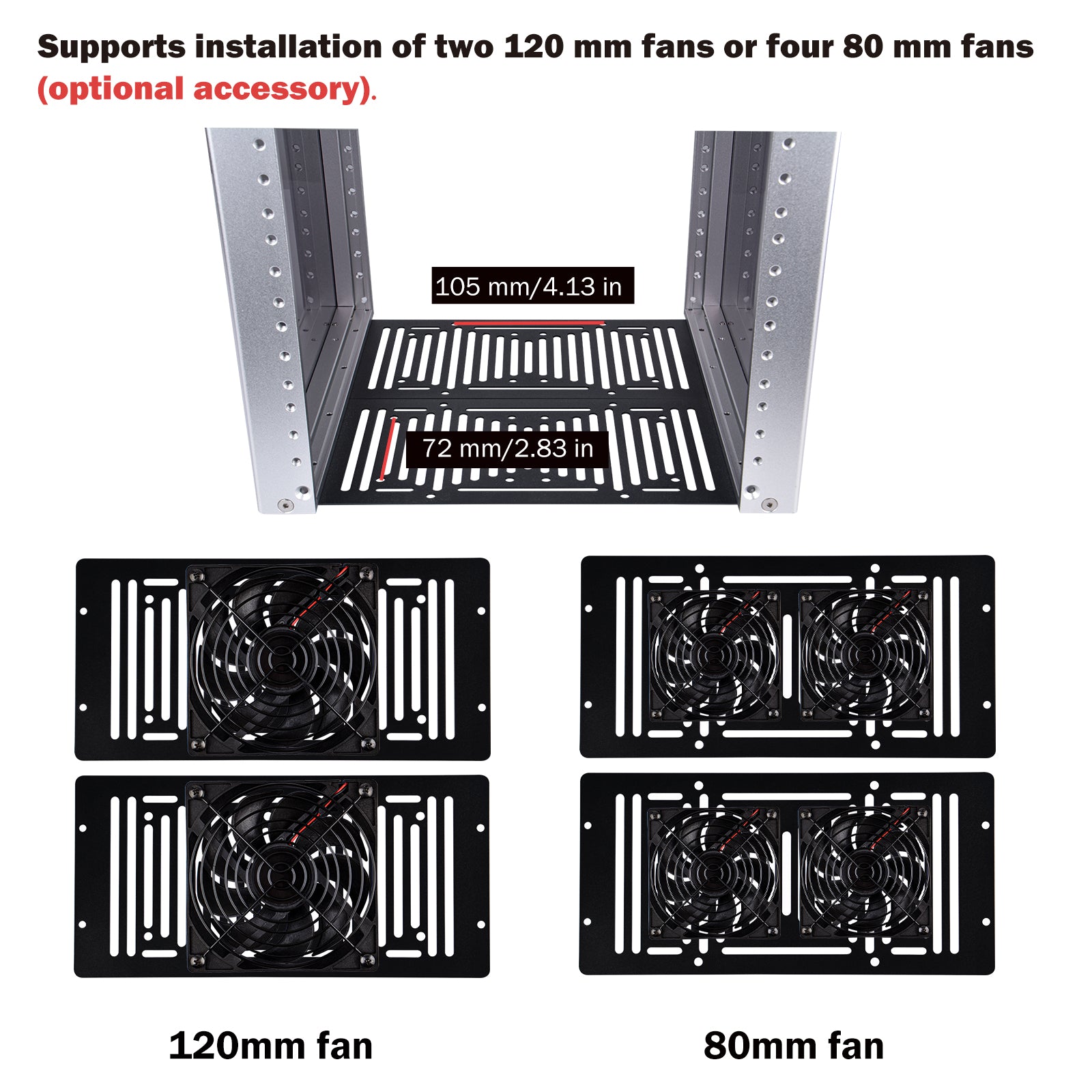 GeeekPi Prateleira de rack de servidor 0,5U ventilada bandeja GeeekPi Prateleira de rack de servidor 0,5U ventilada bandeja