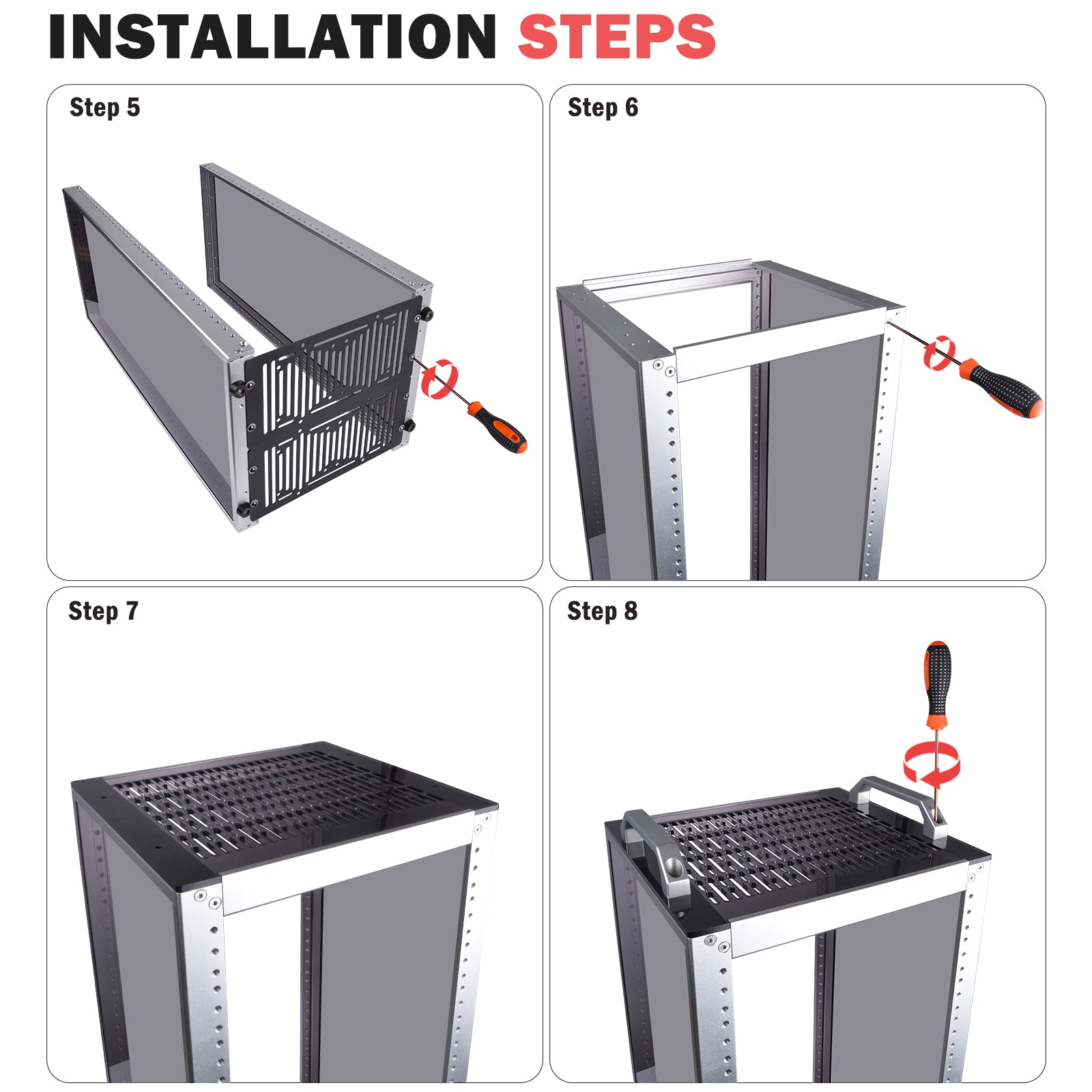 DeskPi RackMate T2 Rackmount, 12U Server Cabinet for Network