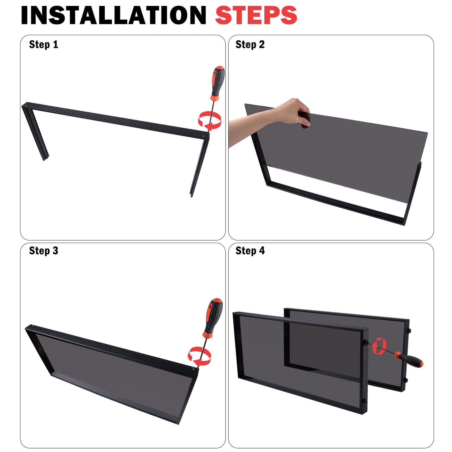DeskPi RackMate T2 Light Version, 10 Inch Black 12U Server Cabinet for Network, Servers, Audio and Video Equipment