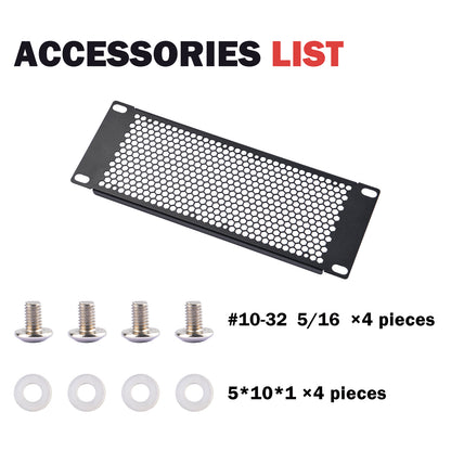DeskPi Rackmate Accessories 10 inch 2U Rack Venting Blank Panel for T0/T1/T2 Server Rack/Network Cabinet