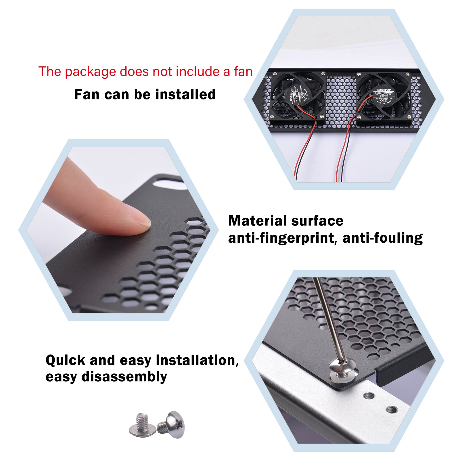 DeskPi Rackmate Accessories 10 inch 2U Rack Venting Blank Panel