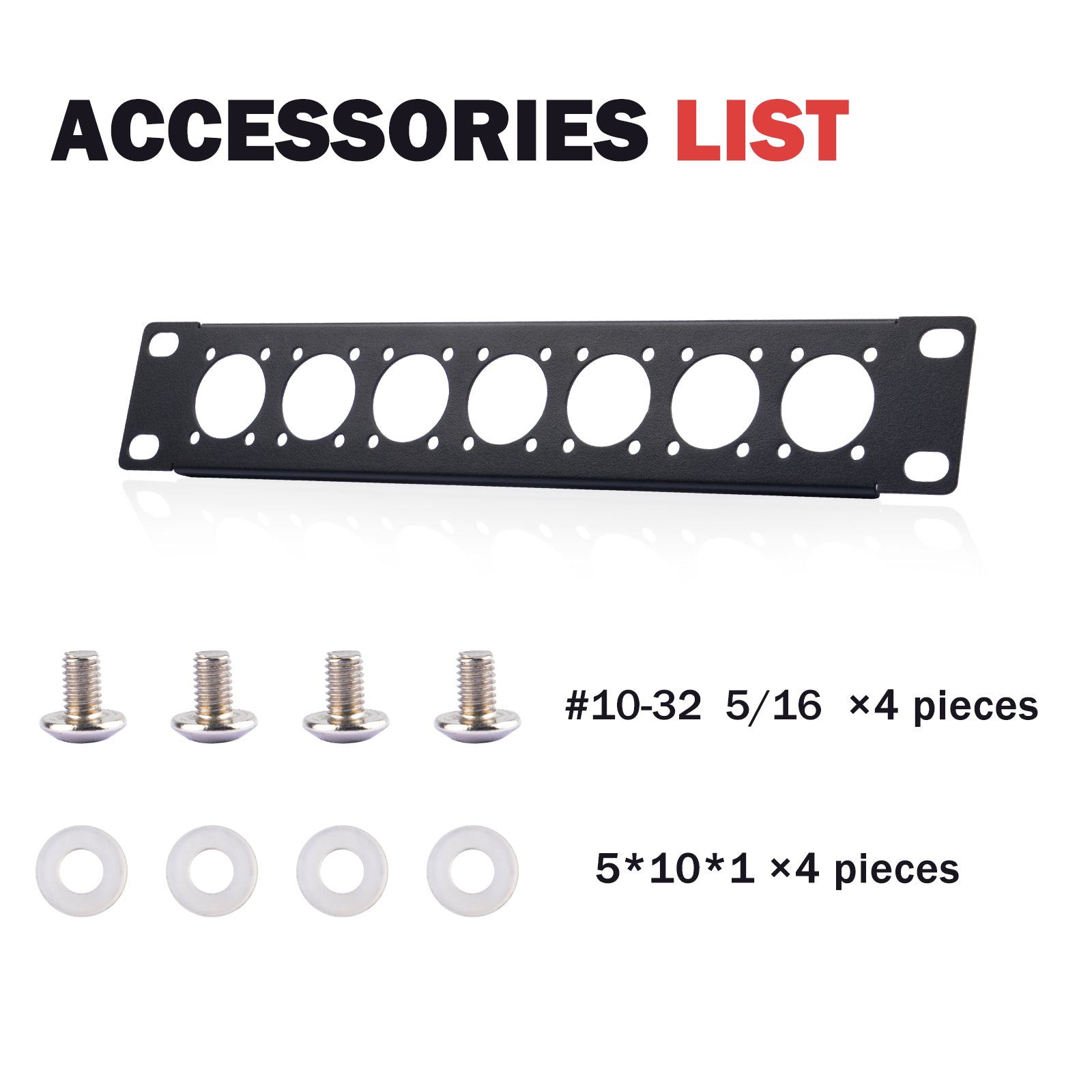 DeskPi Rackmate Accessories 10 inch 1U D-type Patch Panel Rack