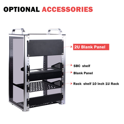 DeskPi RackMate Accessories 2U Blank Panel for 10 inch Server Rack / Network Cabinet