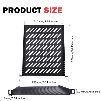 DeskPi RackMate T2 Accessories 0.5U Rack Shelf for T2 Server Rack/ Network Cabinet