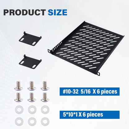 DeskPi RackMate T2 Accessories 0.5U Rack Shelf for Server Rack/Network Cabinet