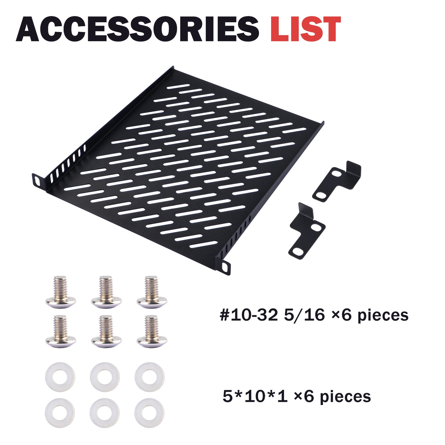 DeskPi RackMate T2 Accessories 0.5U Rack Shelf for T2 Server Rack/ Network Cabinet