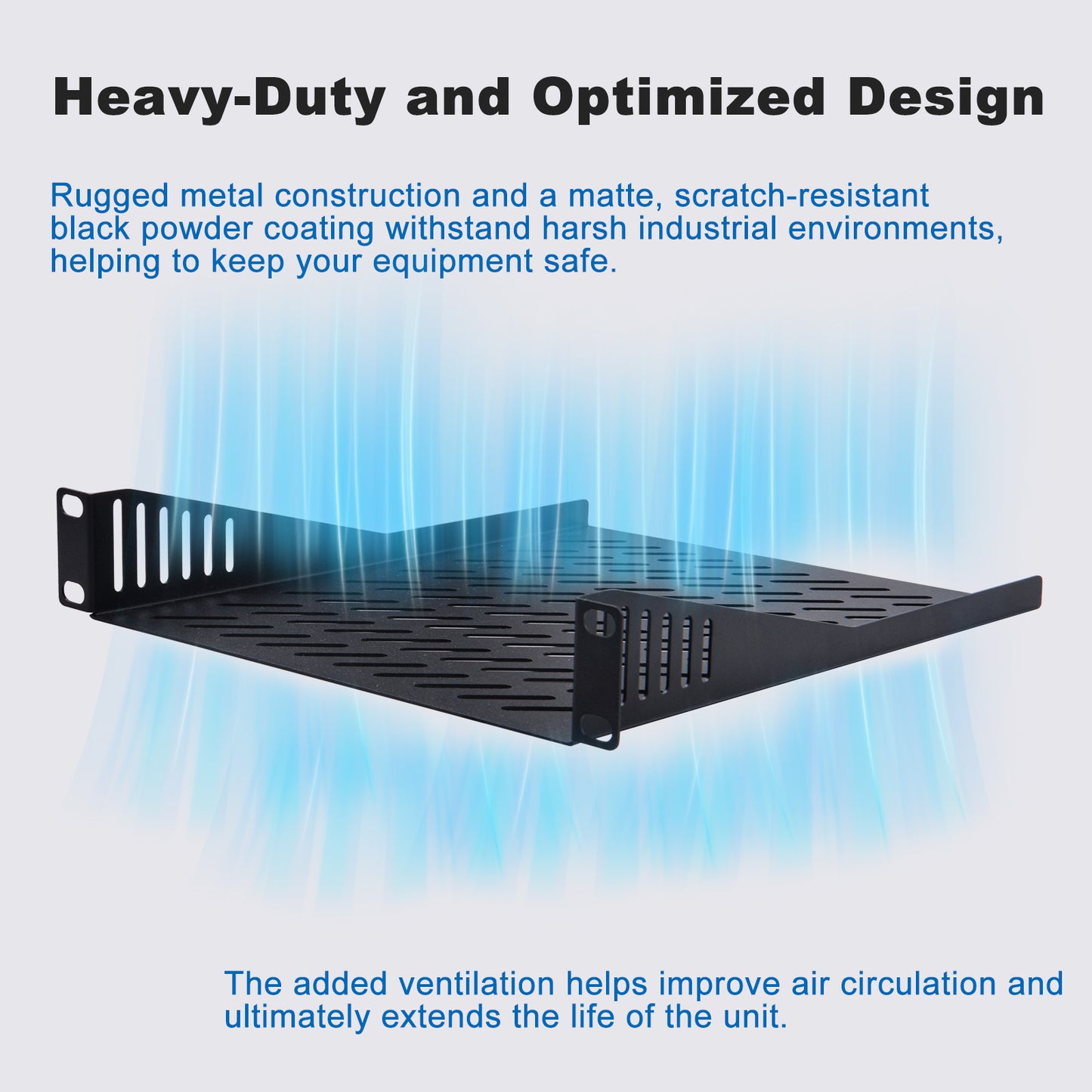 DeskPi RackMate T2 Accessories 1U Rack Shelf for 12U Server Rack/Network Cabinet