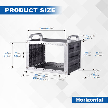 DeskPi RackMate TT Rackmount, Mini Server Cabinet for Network, Servers, Audio, and Video Equipment