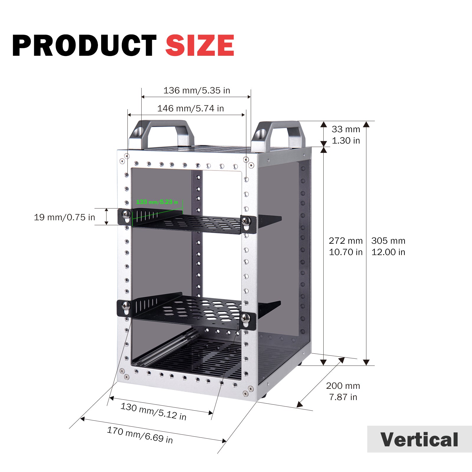DeskPi RackMate TT Rackmount, Mini Server Cabinet for Network