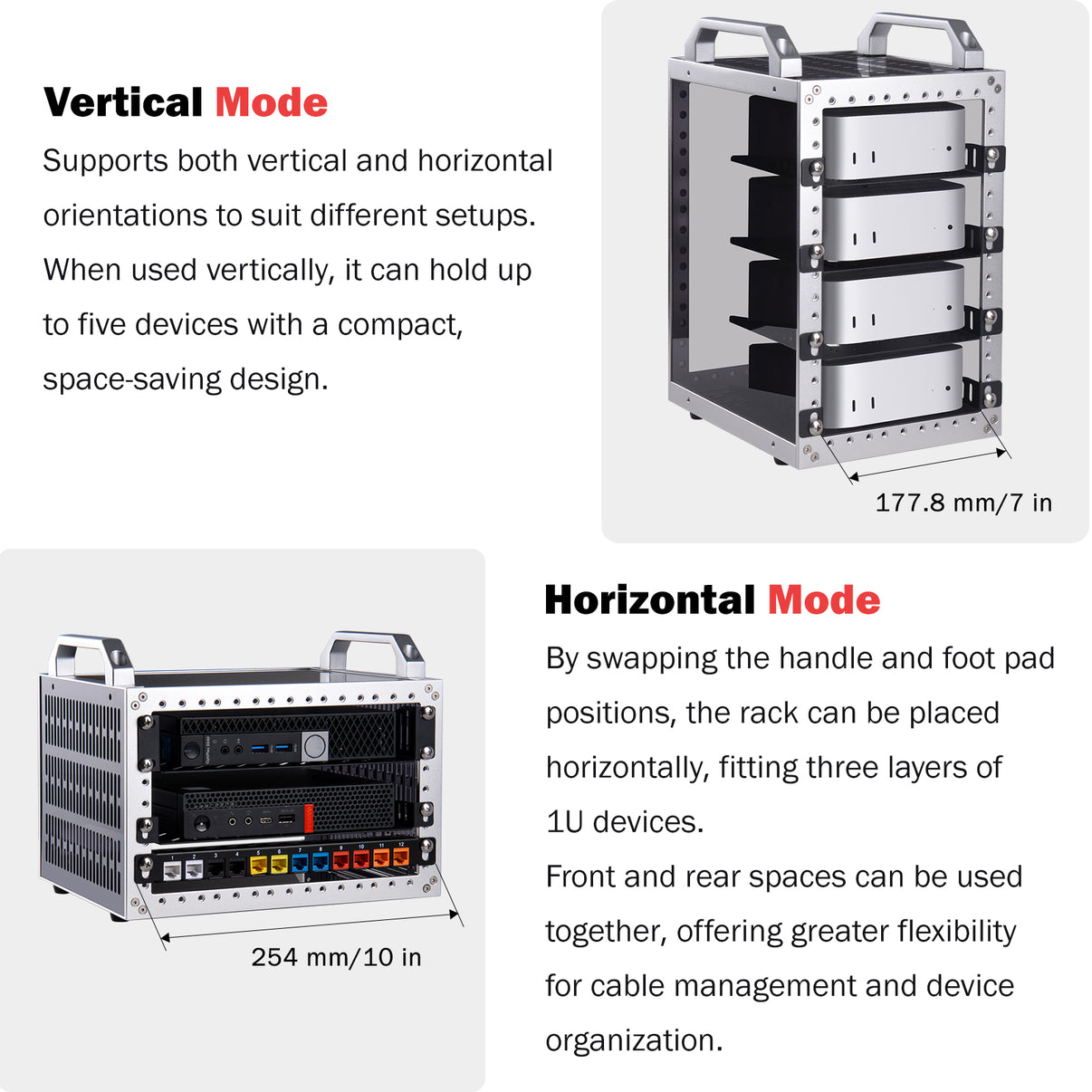DeskPi RackMate TT Rackmount, Mini Server Cabinet for Network, Servers ...
