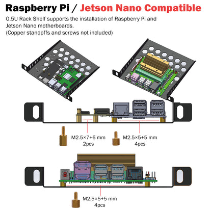 DeskPi RackMate TT Rackmount, Mini Server Cabinet for Network, Servers, Audio, and Video Equipment