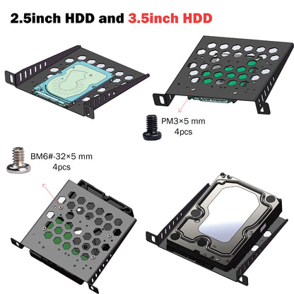 DeskPi RackMate TT-Black Rackmount, Mini Server Cabinet for Mini PC, Network, Servers, Audio, and Video Equipment