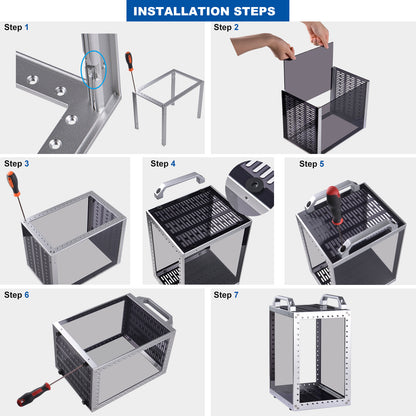 DeskPi RackMate TT Rackmount, Mini Server Cabinet for Network, Servers, Audio, and Video Equipment