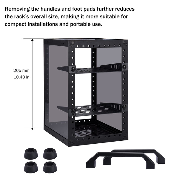DeskPi RackMate TT-Black Rackmount, Mini Server Cabinet for Mini PC, N ...