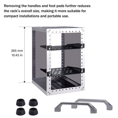 DeskPi RackMate TT Rackmount, Mini Server Cabinet for Network, Servers, Audio, and Video Equipment