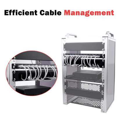 DeskPi RackMate Accessories 1U Rack Cable Entry Panel with Brush Strip for T0/T1/T2 Server Cabinet