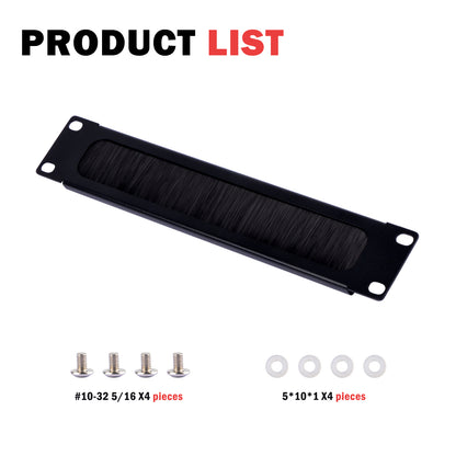DeskPi RackMate Accessories 1U Rack Cable Entry Panel with Brush Strip for T0/T1/T2 Server Cabinet
